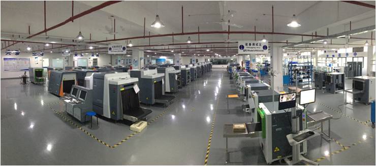 ag公司科技安检机生产车间一角